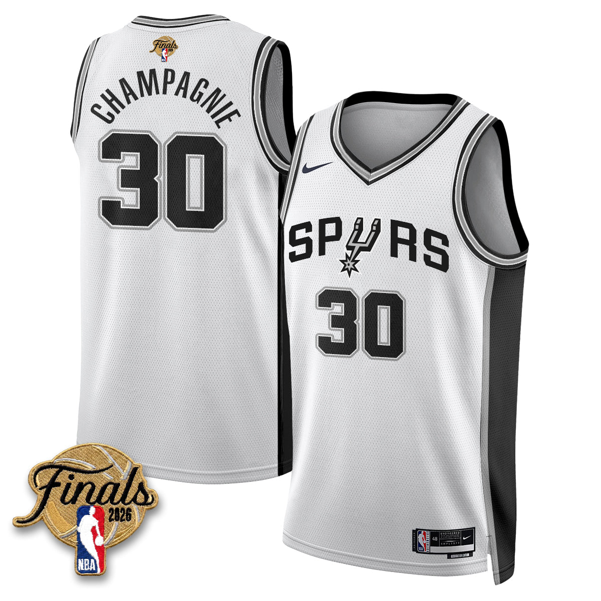 San Antonio Spurs 2026 NBA Western Conference Champions Vapor Jersey V2- Stitched