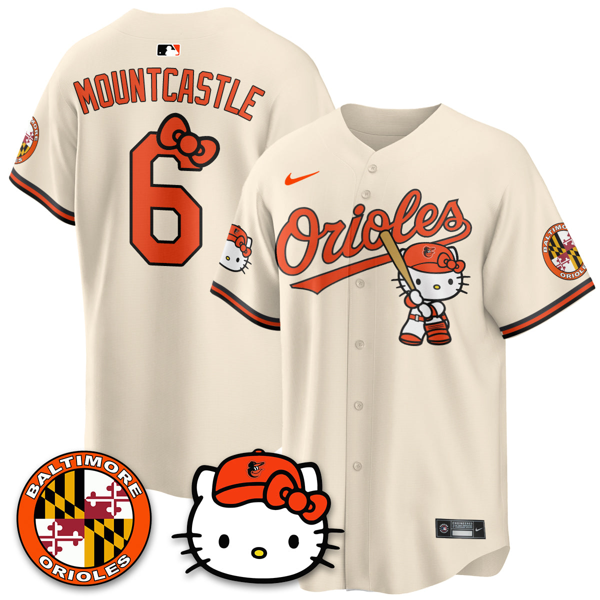 Baltimore Orioles x Meow Kitty Vapor Premier Limited Jersey - Stitched