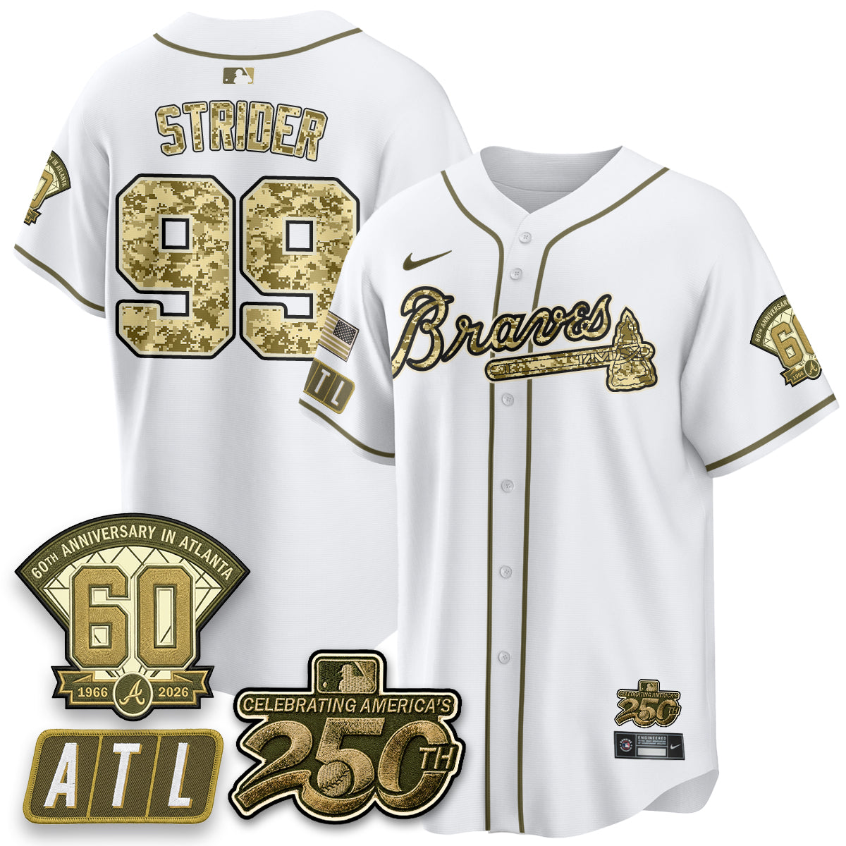 Atlanta Braves Armed Forces Day 2026 Vapor Limited Jersey - All Stitched
