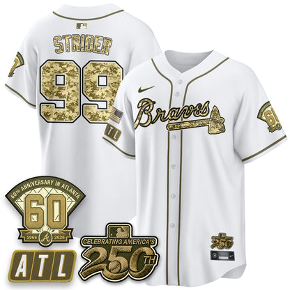 Atlanta Braves Armed Forces Day 2026 Vapor Limited Jersey - All Stitched