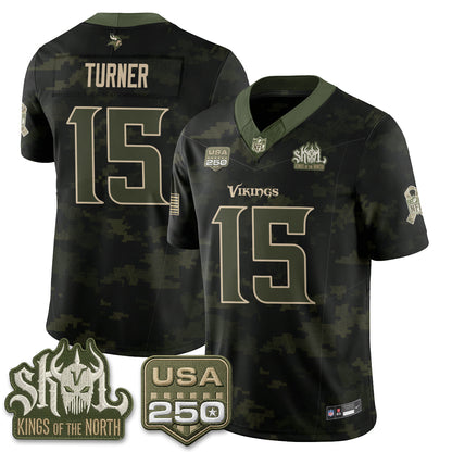 Minnesota Vikings 2026 Salute to Service Edition Vapor Jersey - Stitched