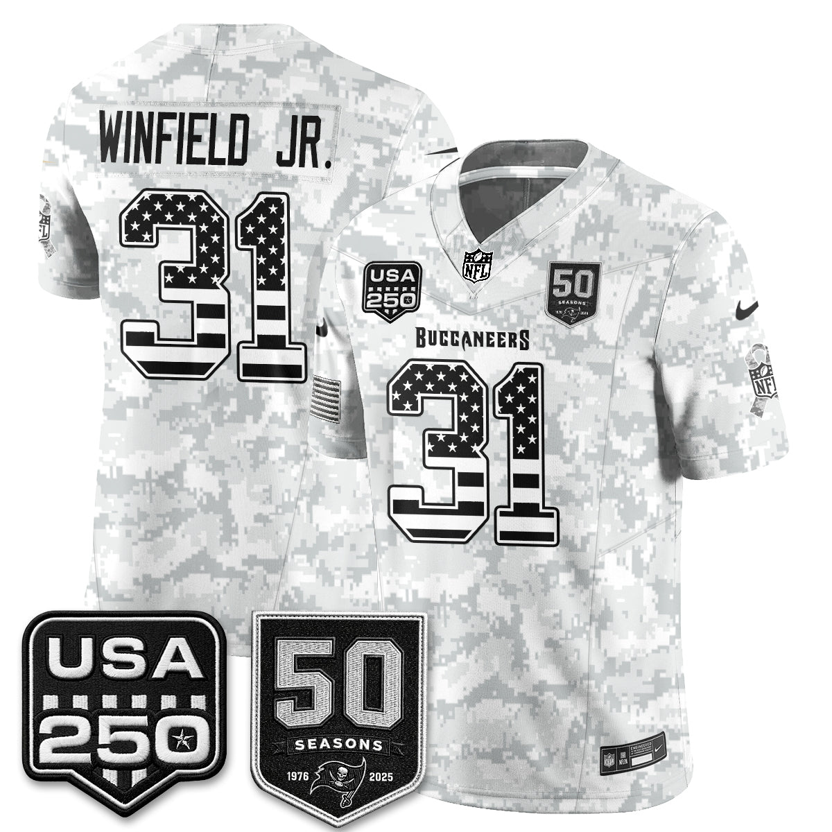 Tampa Bay Buccaneers 2026 Salute to Service Edition Vapor Jersey - Stitched