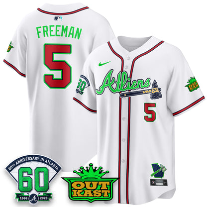 Atlanta Braves x Atliens Cool Base Galaxy Version Jersey - Stitched
