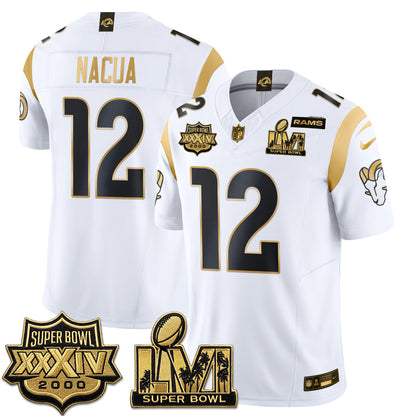 Los Angeles Rams SBowl Champs Gold Vapor Jersey - Stitched
