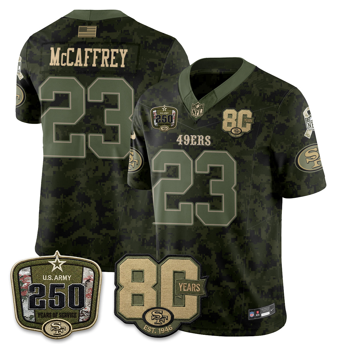 San Francisco 49ers 2026 Salute to Service Edition Vapor Jersey V2- Stitched-NQD