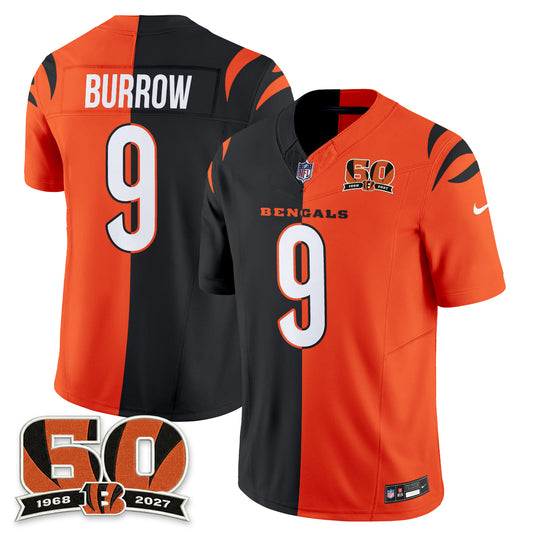 Cincinnati Bengals Split Edition Vapor Jersey - Stitched-NQD