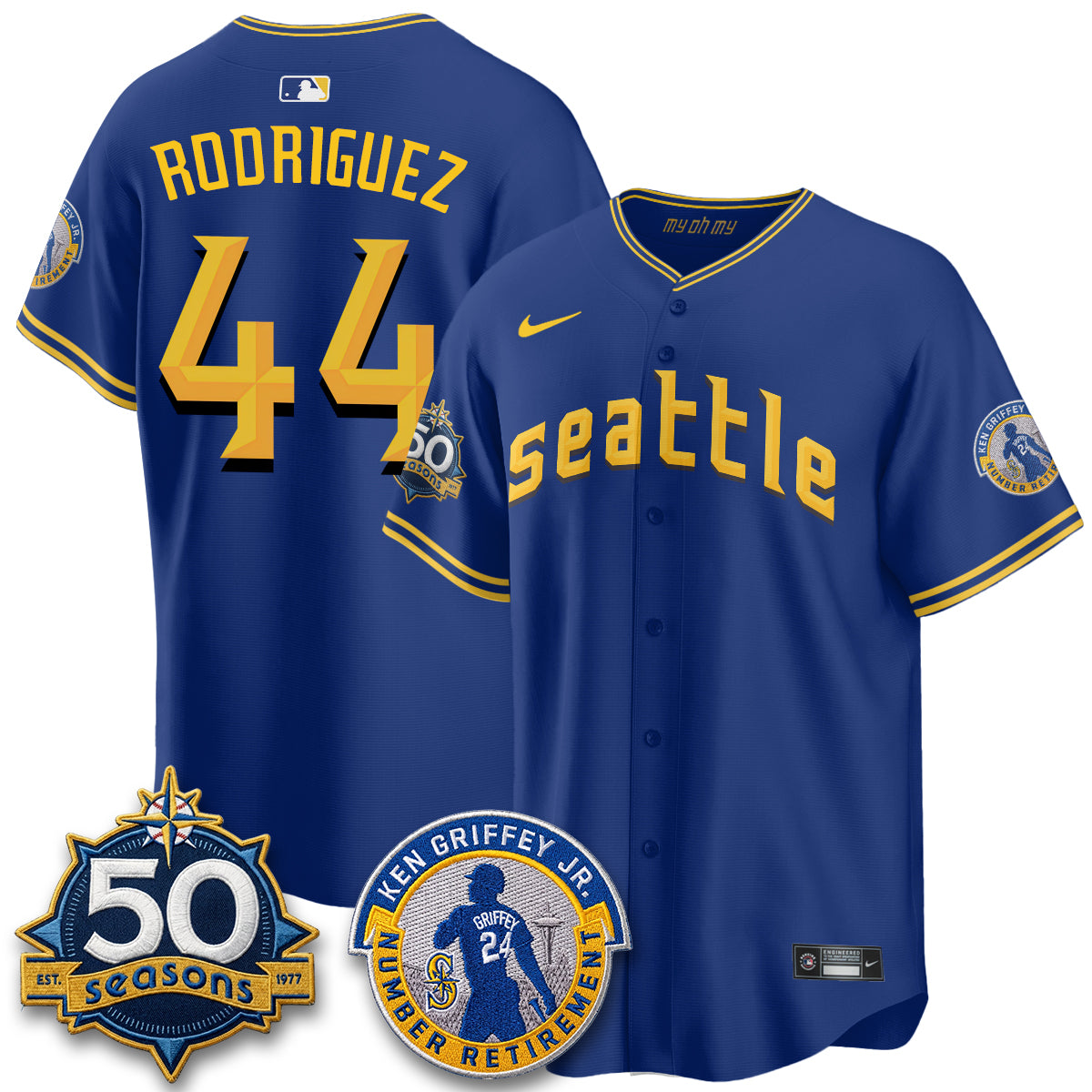 Seattle Mariners Ken Griffey Jr. Patch Vapor Premier Limited Jersey - All Stitched