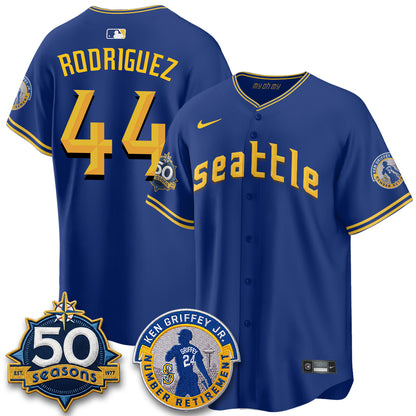 Seattle Mariners Ken Griffey Jr. Patch Vapor Premier Limited Jersey - All Stitched