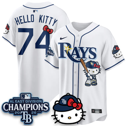 Tampa Bay Rays x Meow KT 2026 AL East Champs Vapor Jersey - Stitched-NQD