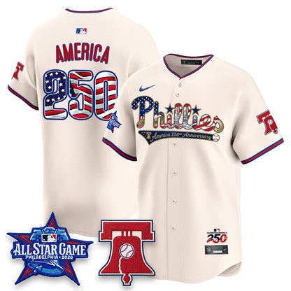 Philadelphia Phillies 2026 Independence Day USA Vapor Limited Jersey - Stitched