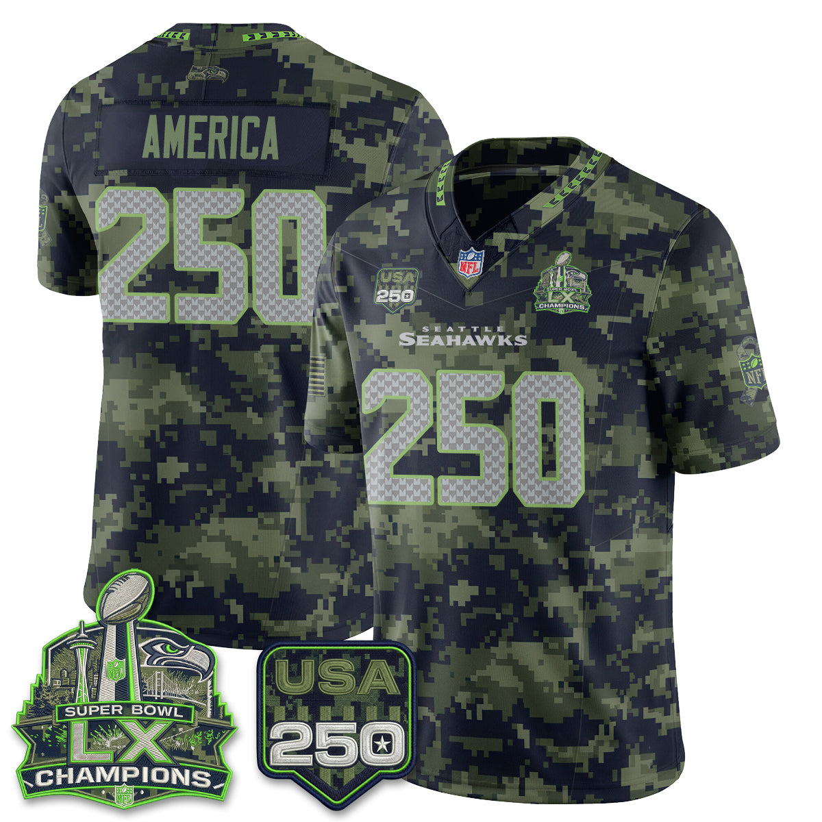 Seattle Seahawks 2026 Salute to Service Edition Vapor Jersey - Stitched-NQD