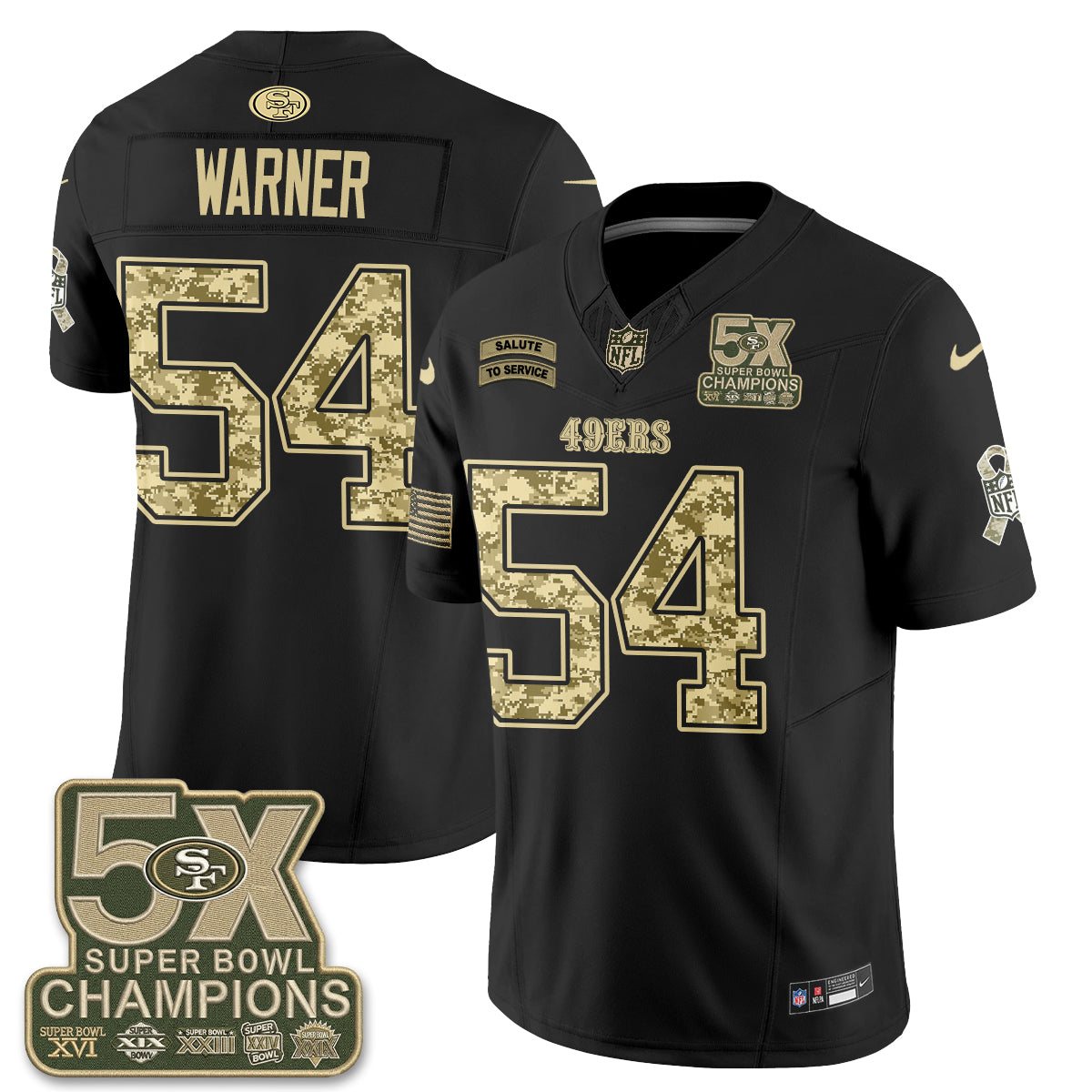 San Francisco 49ers 2026 Salute to Service V2 Vapor Jersey - Stitched-NQD