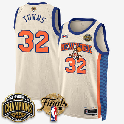 New York Knicks 2026 NBA Eastern Conference Champions x Looney Tunes Vapor Jersey V2- Stitched