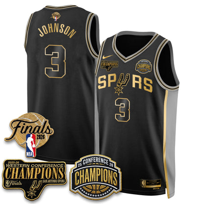 San Antonio Spurs 2026 NBA Western Conference Champions Vapor Special Edition Jersey - Stitched