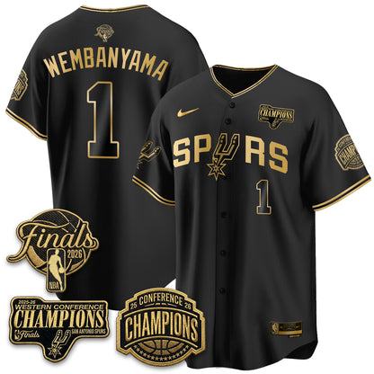 San Antonio Spurs 2026 Basketball Finals Vapor Special Jersey - Stitched
