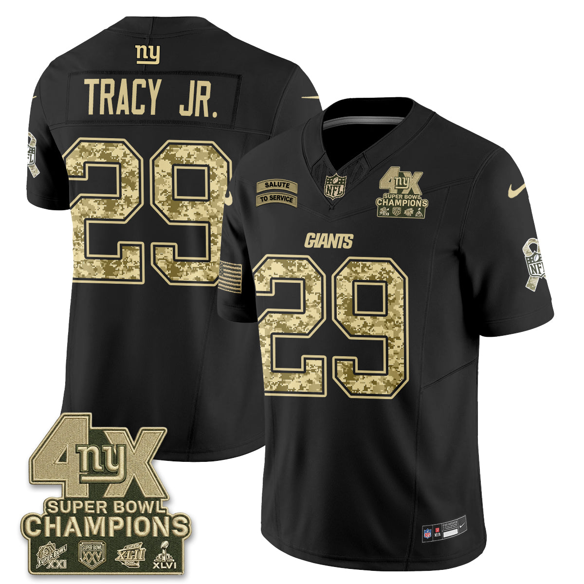 New York Giants 2026 Salute To Service V2 Vapor Jersey - Stitched-NQD