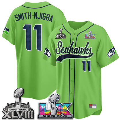 Seattle Seahawks S.Bowl Champs Baseball Vapor Jersey - Stitched