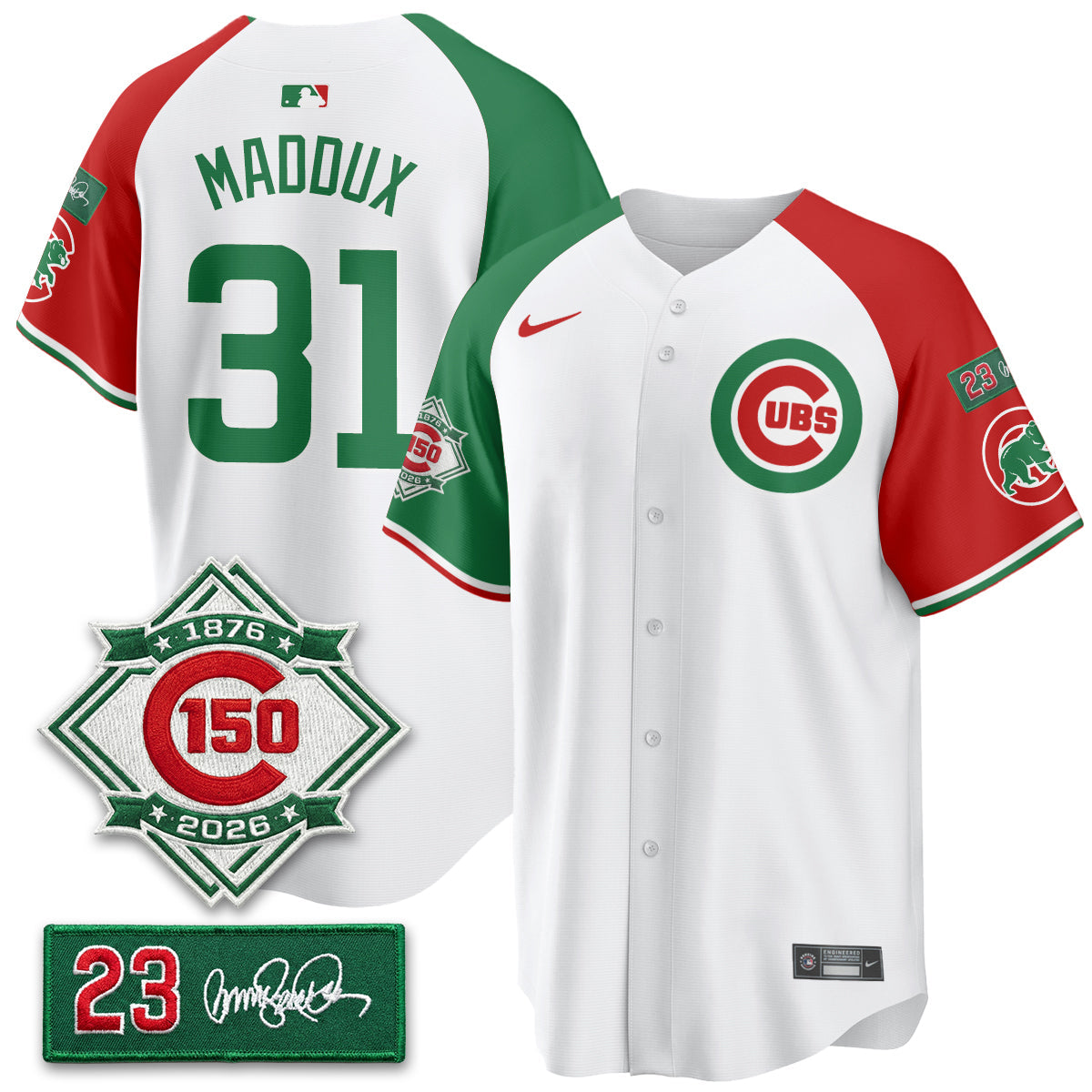 CHC Limited Mexico Jersey - 150th Anniversary + Ryne Sandberg Tribute Patch Stitched