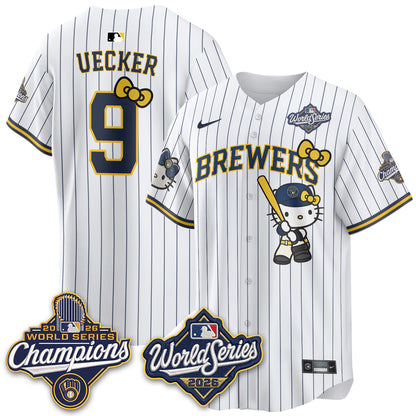 Milwaukee Brewers 2026 WS Champions x Meow KT Vapor Jersey - Stitched