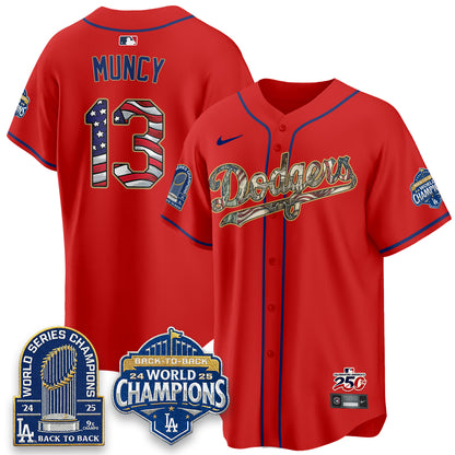 Los Angeles Dodgers 2026 Independence Day USA Vapor Limited Jersey - Stitched