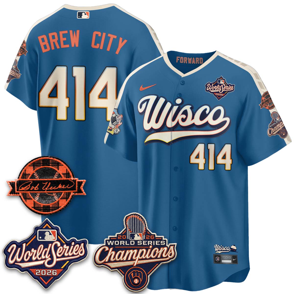 MIL 2026 WS Champions - Bob Patch Vapor Edition - Stitched-NQD (NAV9)