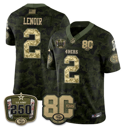 San Francisco 49ers 2026 Salute to Service Edition Vapor Jersey V2- Stitched-NQD
