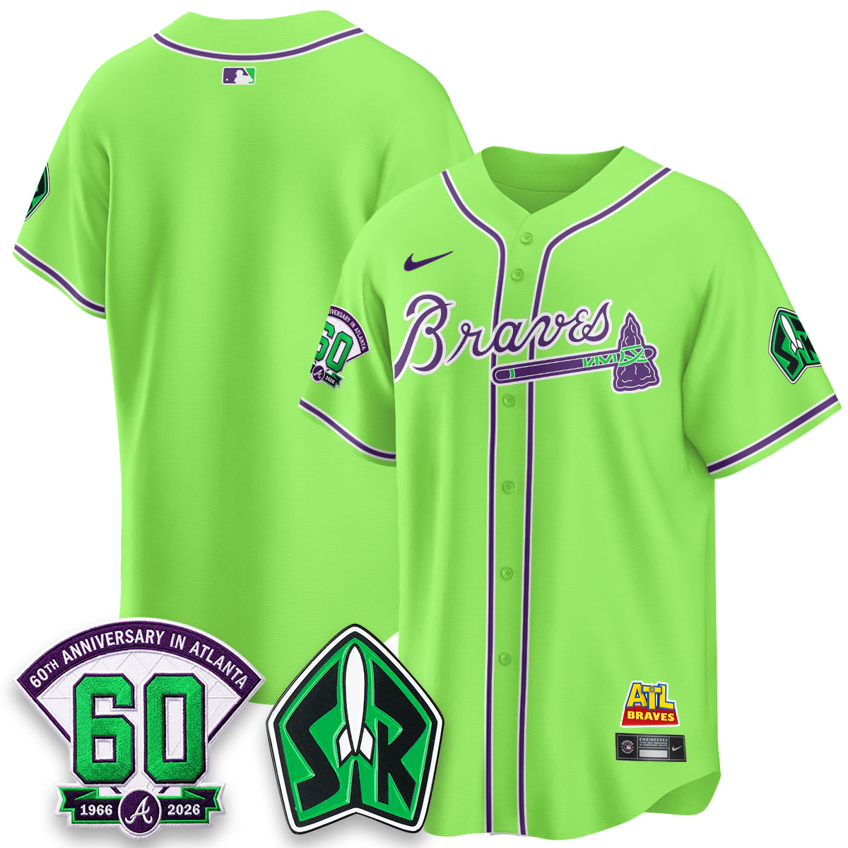Atlanta Braves 60th Anniversary Space Ranger Edition Vapor Limited Jersey - All Stitched