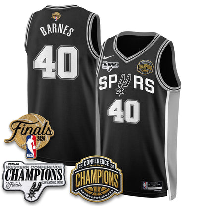San Antonio Spurs 2026 NBA Western Conference Champions Vapor Jersey - Stitched
