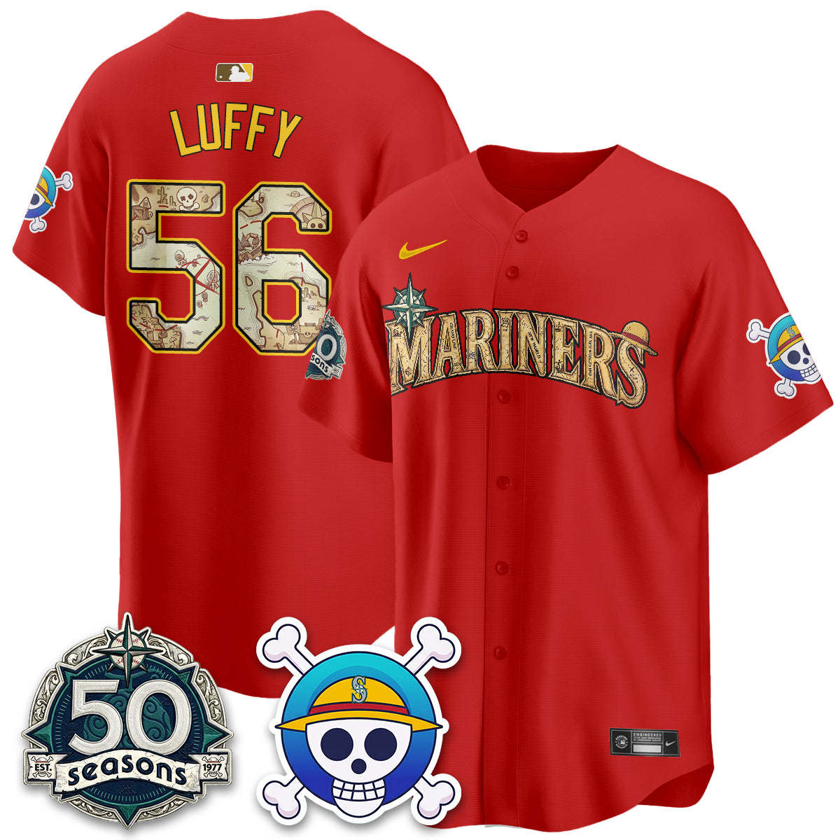 Seattle Mariners OP Japanese Cartoon Vapor Limited Jersey - Printed
