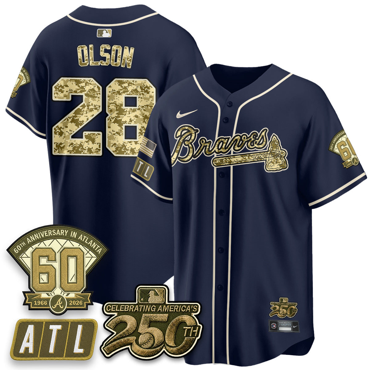 Atlanta Braves Armed Forces Day 2026 Vapor Limited Jersey - All Stitched