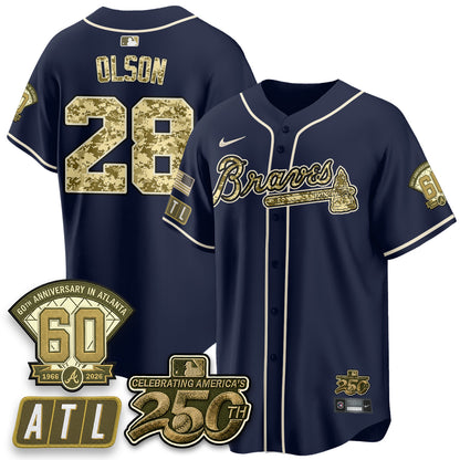 Atlanta Braves Armed Forces Day 2026 Vapor Limited Jersey - All Stitched