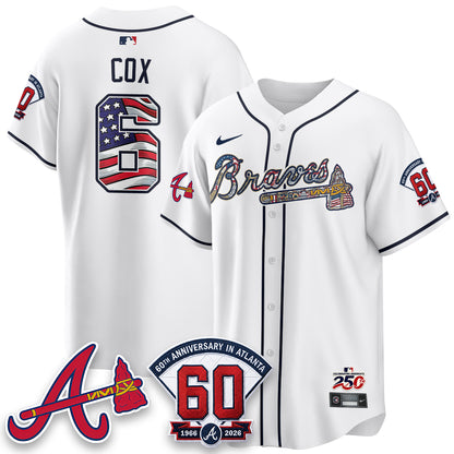 Atlanta Braves 2026 Independence Day USA Vapor Limited Jersey - Stitched
