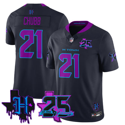 Houston Texans 25th Seasons in 2026 DJ Screw Vapor Limited Jersey - All Stitched