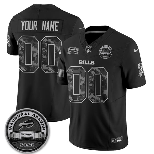 Buffalo Bills 2026 Salute to Service Edition Vapor Custom Jersey V2- Stitched-NQD