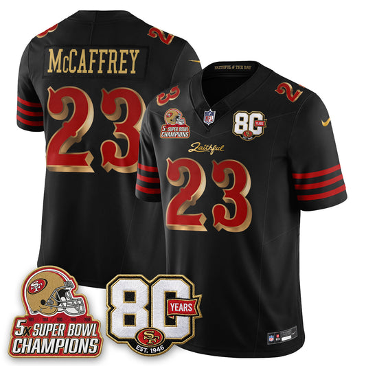 SF 80 Years & 5X Champs Rivalries Vapor Jersey - Stitched