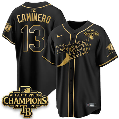 Tampa Bay Rays 2026 AL East Champs Gold Edition Vapor Jersey - Stitched-NQD