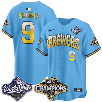 Milwaukee Brewers "Pitcher & Pint" WS26 & 2026 NL Champions Vapor Jersey - Stitched (V2)