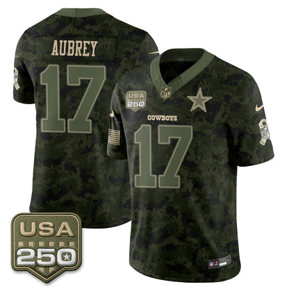 Dallas Cowboys 2026 Salute to Service Edition Vapor Jersey - Stitched