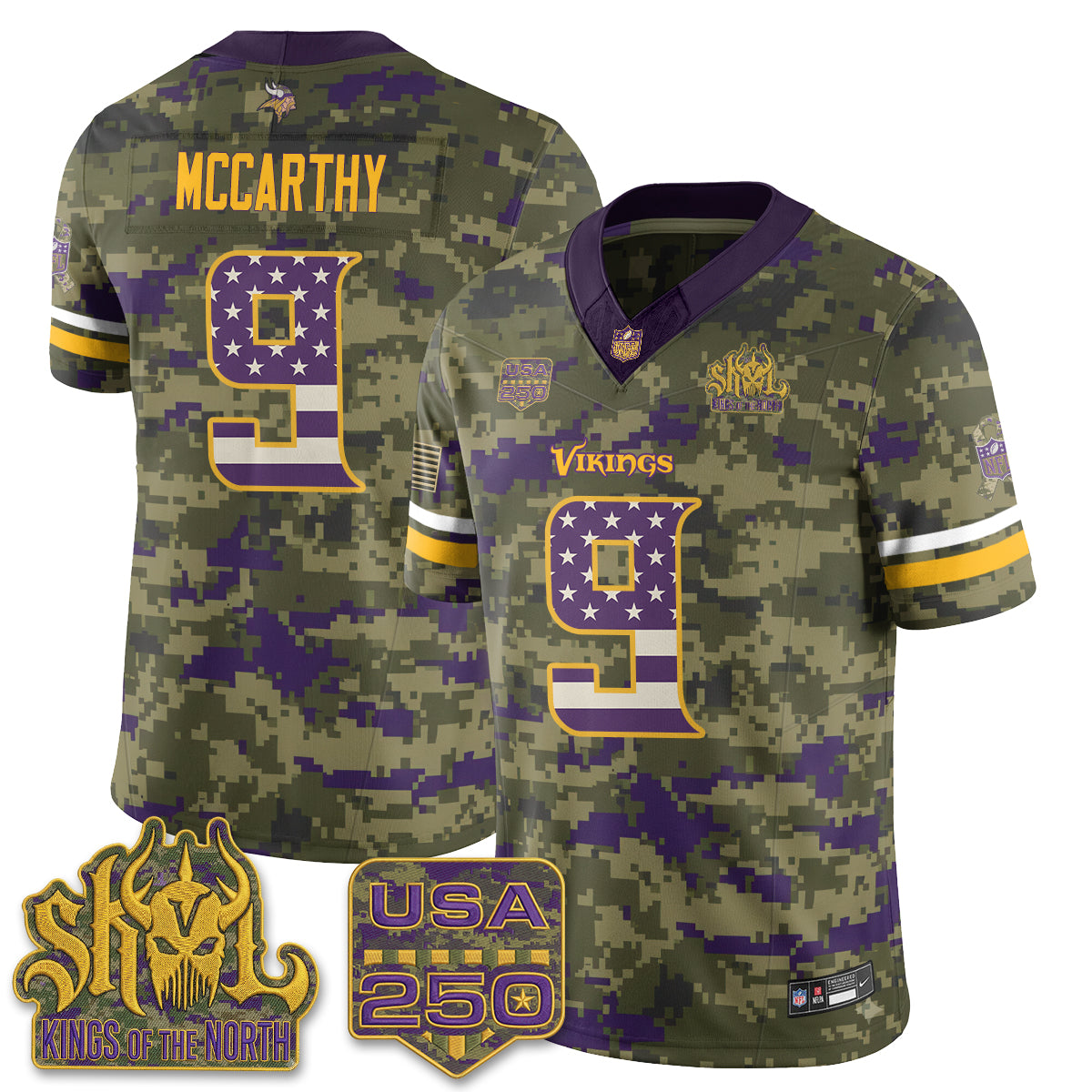 Minnesota Vikings 2026 Salute to Service Edition Vapor Jersey - Stitched