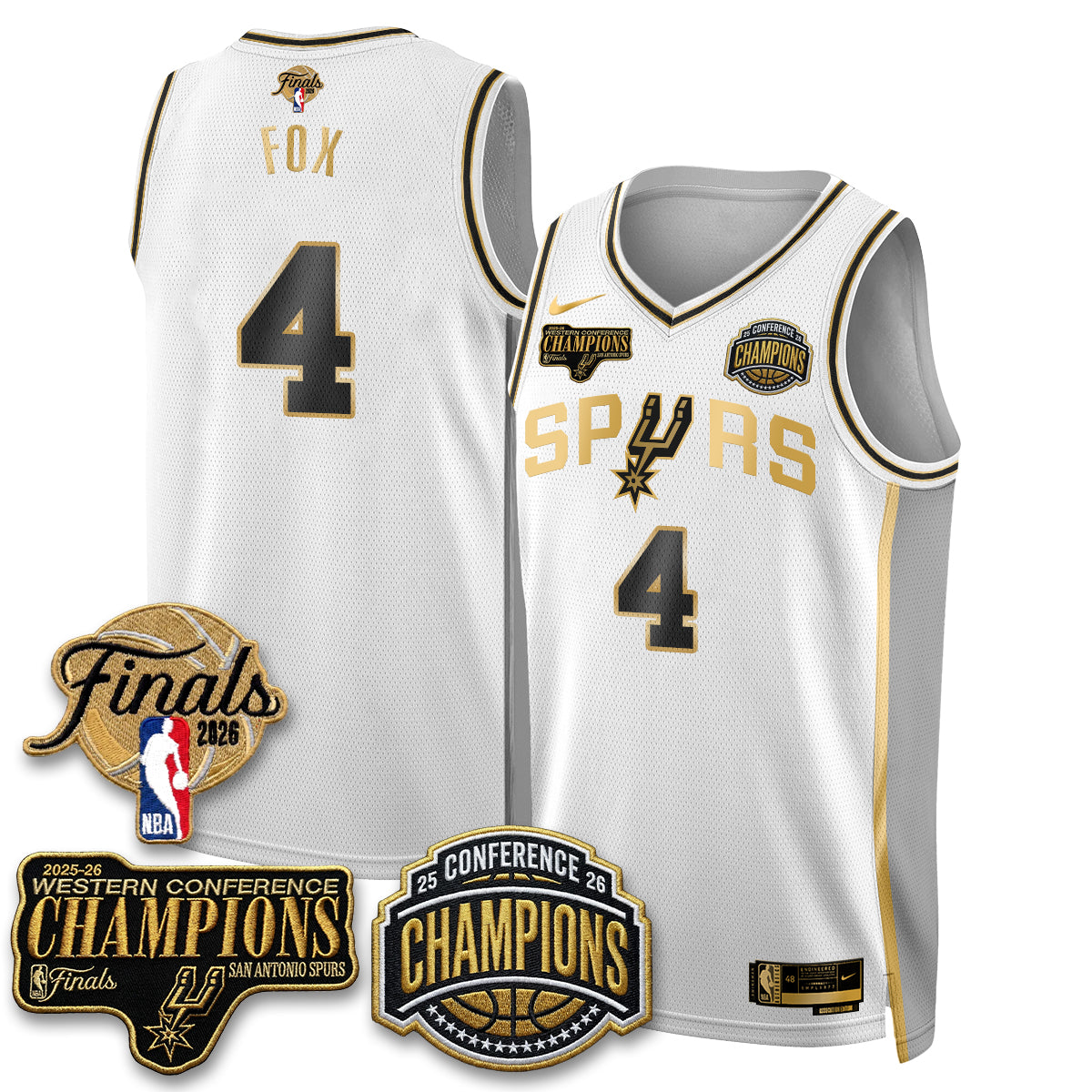 San Antonio Spurs 2026 NBA Western Conference Champions Vapor Special Edition Jersey - Stitched