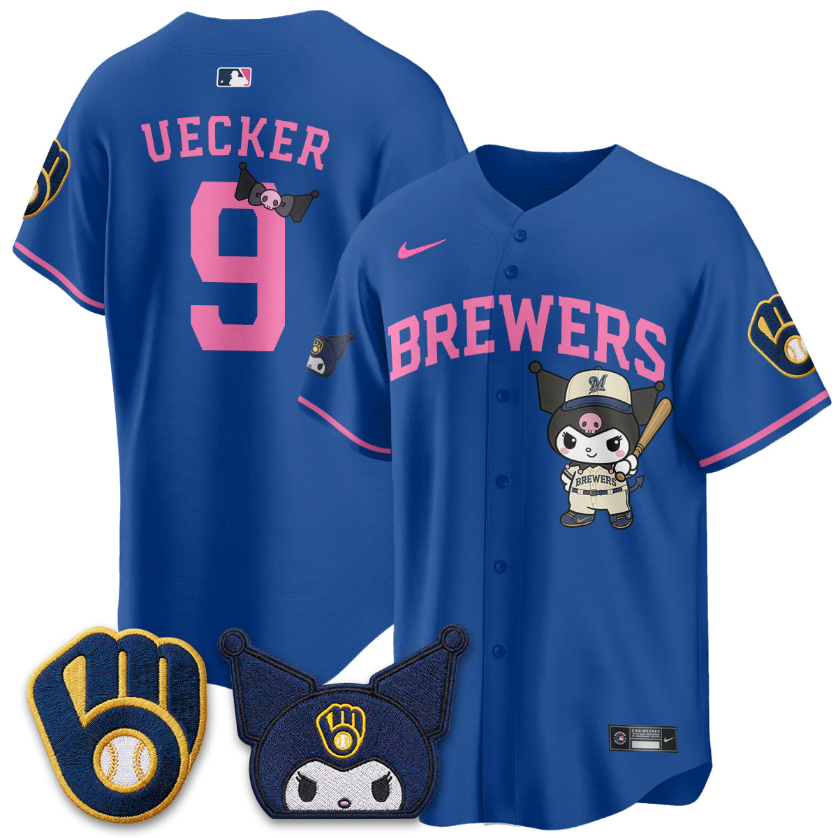 Milwaukee Brewers x  KRM Edition Vapor Jersey - Stitched
