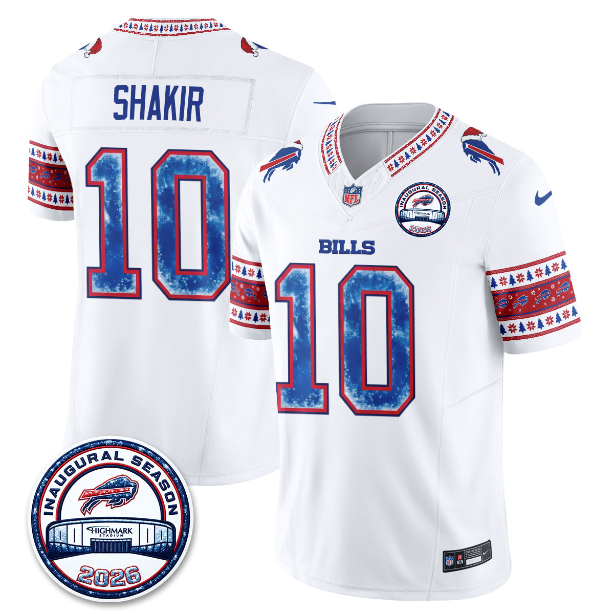 Buffalo Bills Xmas Edition Vapor Jersey - Stitched