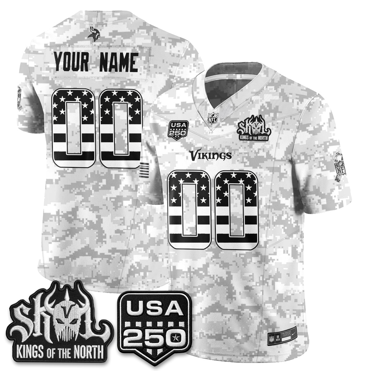 Minnesota Vikings 2026 Salute to Service Edition Vapor Custom Jersey - Stitched