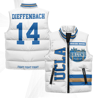 UCLA Bruins Fight Fight Fight Puffer Vest - Printed