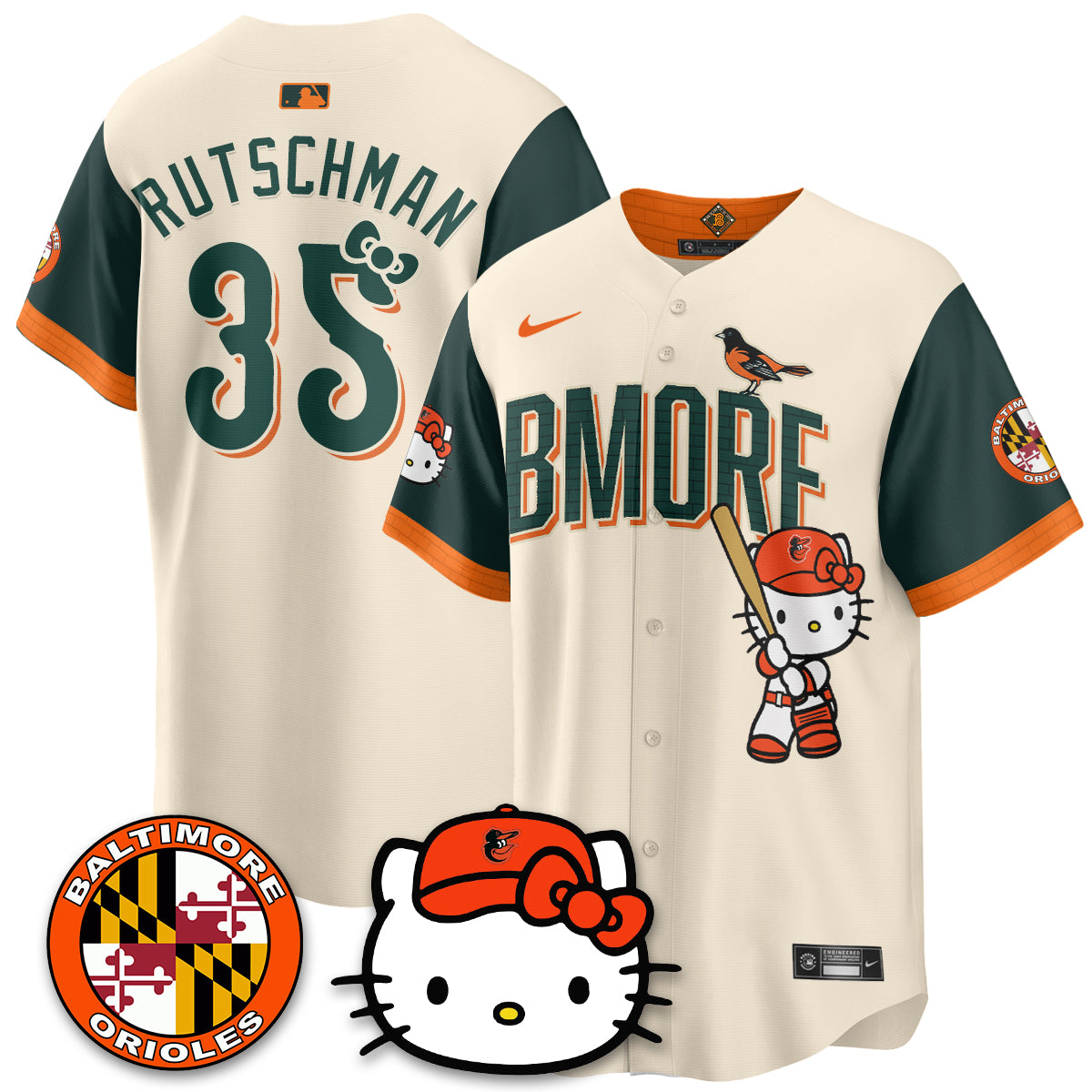 Baltimore Orioles x Meow Kitty Vapor Premier Limited Jersey - Stitched