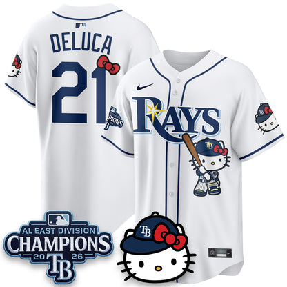 Tampa Bay Rays x Meow KT 2026 AL East Champs Vapor Jersey - Stitched-NQD