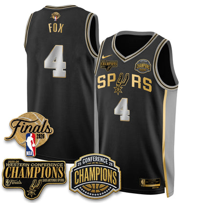 San Antonio Spurs 2026 NBA Western Conference Champions Vapor Special Edition Jersey - Stitched