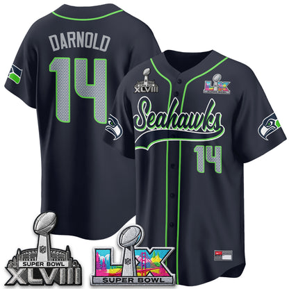 Seattle Seahawks S.Bowl Champs Baseball Vapor Jersey - Stitched