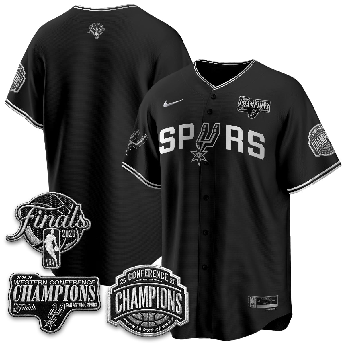 San Antonio Spurs 2026 Basketball Finals Vapor Special Jersey - Stitched