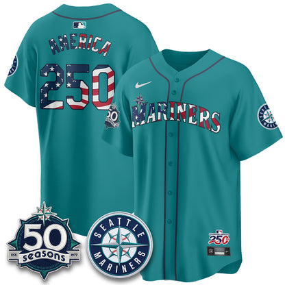 Seattle Mariners Americana 2026 Vapor Limited Jersey - Stitched